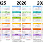 Calendar Year 2025 And 2026 Dora Nancee