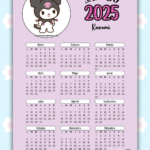 Calendario 2025 Kuromi En PDF Gratis In 2024 Diy Hello Kitty Hello