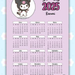 Calendario 2025 Kuromi En PDF Gratis In 2024 Hello Kitty Sanrio