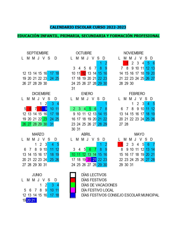 Calendario Escolar Alicante 2022 23 Hay Puente El 31 De Octubre 