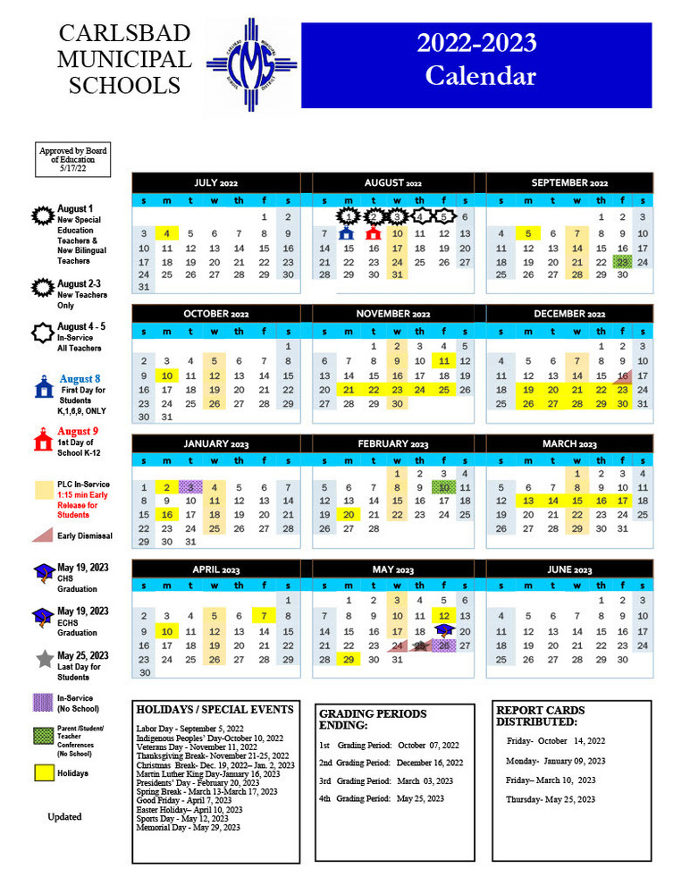 Carlsbad Nm School Calendar 2024 25 Printable Charo DeeDee