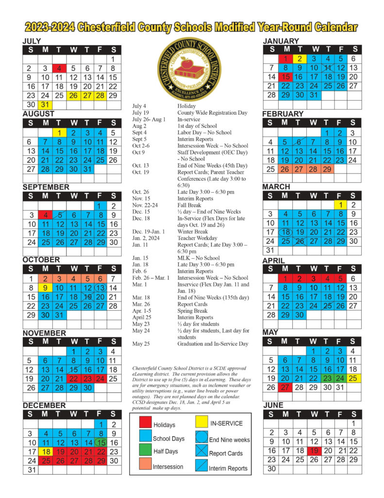 Chesterfield County Public Schools 2025 2026 Academic Calendar 