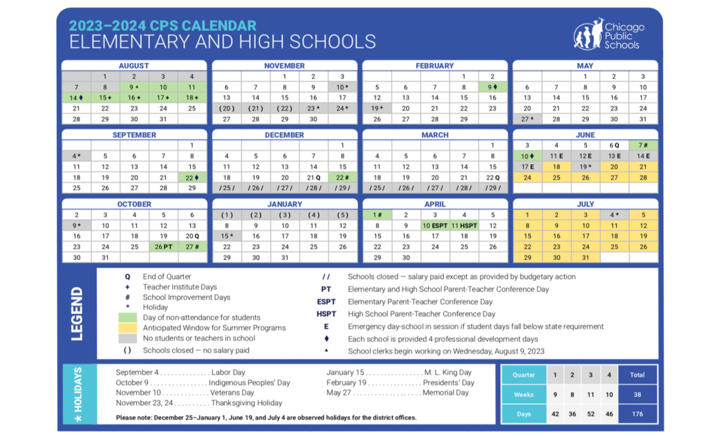 Chicago Public Schools CPS Calendar 2025 2026 Calendar January 2025 