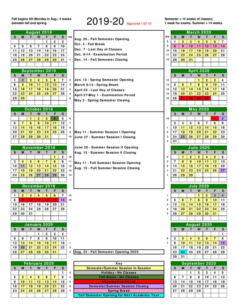 Columbia Care Calendar