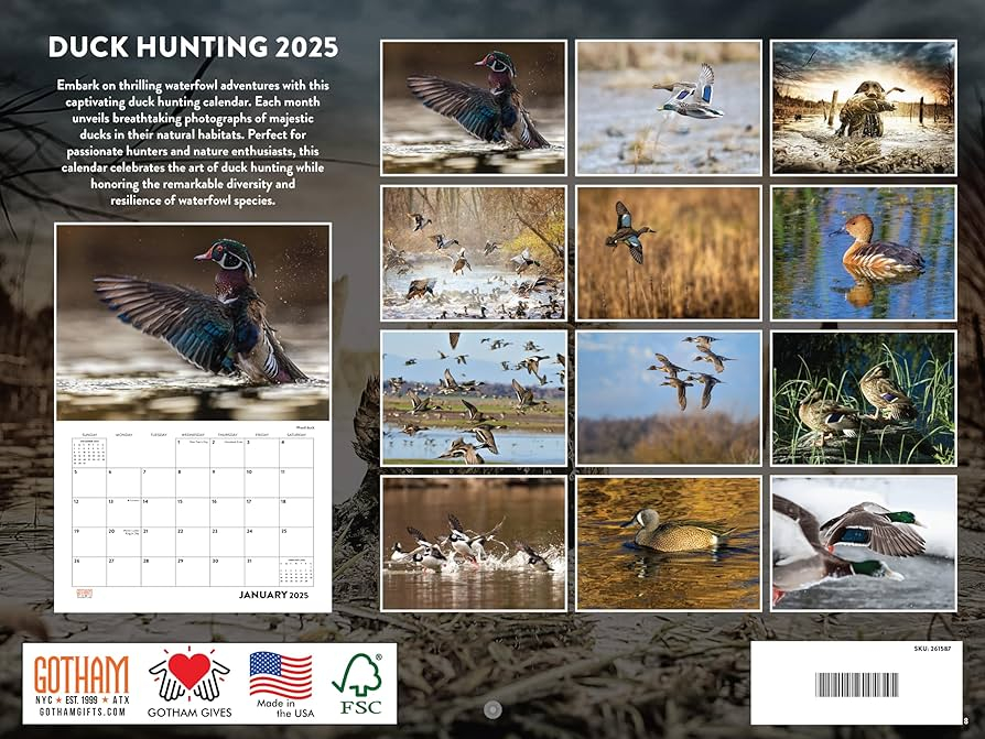 Ducks Unlimited Calendar 2025 Pearl Roslyn