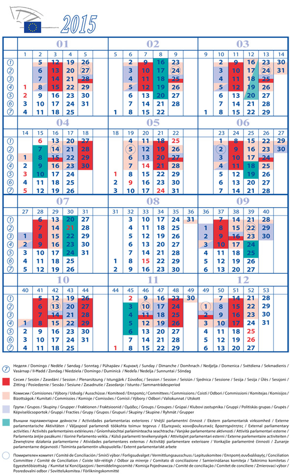 European Parliament Calendar 2025 Pdf Janice Carmencita