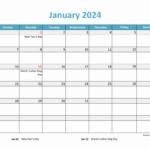 Excel 2024 Calendar Download With Holidays Karel Marketa