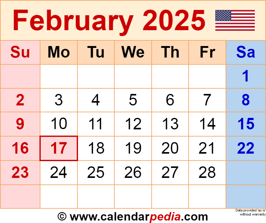 Feb 2025 Holiday Calendar Johna Karmen