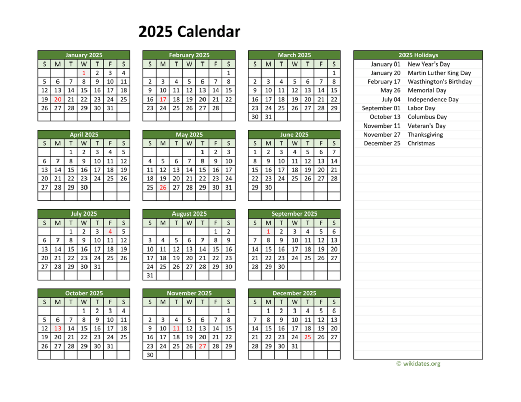 Federal Calendar 2025 Printable OPM A Comprehensive Guide Calendar 