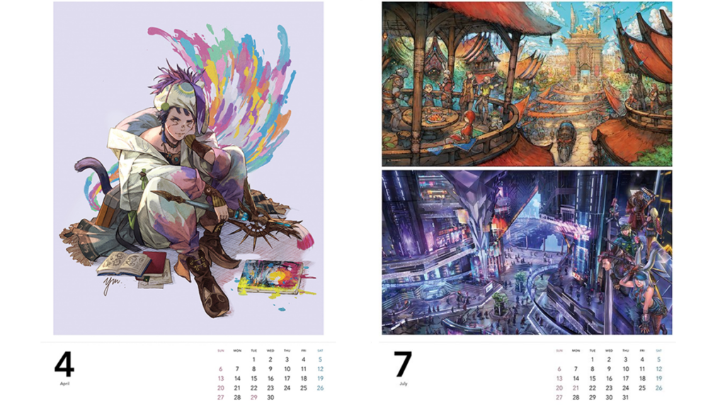 Final Fantasy XIV Dawntrail 2025 Calendar Lets You Reuse Its Art 