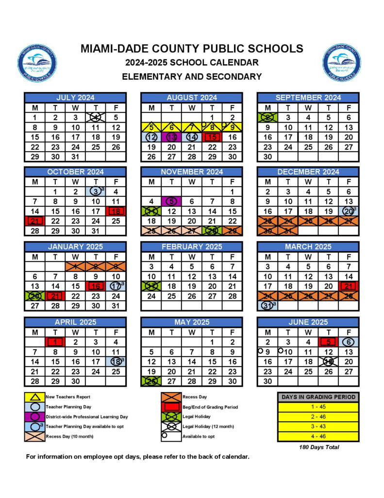 Florida School Calendar 2025 26 Miami Dade Leonard Hart