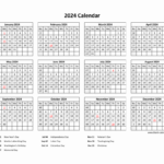 Free Printable 2024 Calendar One Page With Holidays Shina Dorolisa