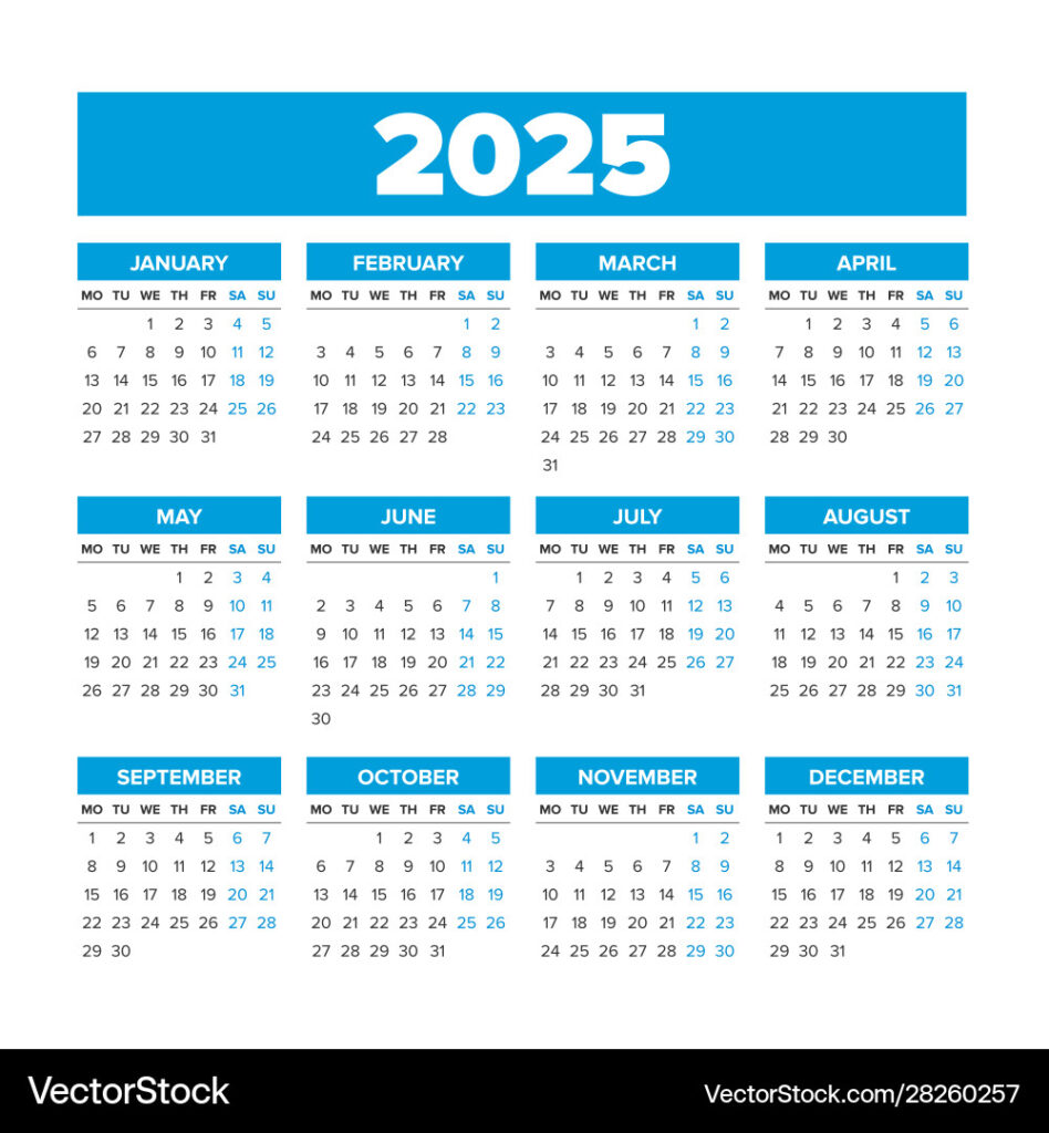 Free Printable Yearly Calendar 2025