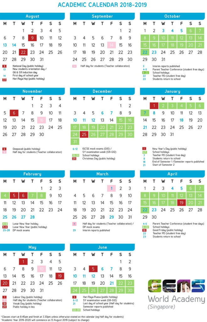 Gems Wellington Academic Calendar Jessica Thomson