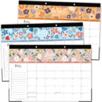 Hadley Designs Floral Large Desk Calendar 2024 2025 Desk Calender