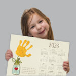 Handprint Calendar 2023 Memory Calendar Etsy Australia Riset