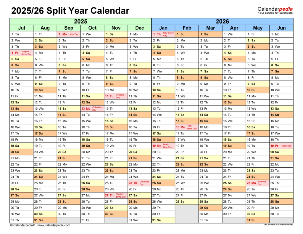 July 1 2025 To June 30 2026 VIP Calendar Excel Calendar 2025 Download