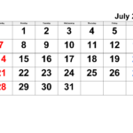 July 2024 Calendar Free Printable PDF XLS And PNG