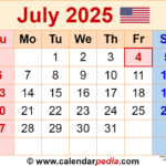 July 2025 Calendar Templates For Word Excel And PDF