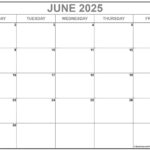 June 2025 Monday Calendar Monday To Sunday