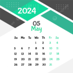 Kalenderentwurfsvorlage F r Mai 2024 Vektor Mai 2024 Kalender Mai