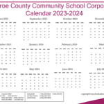 Monroe County Community School Corporation Calendar 2023 24