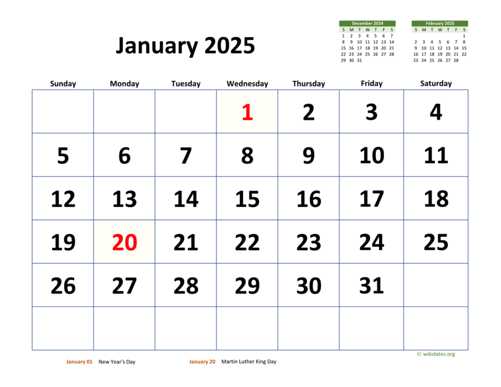 Navigating The Calendar A Comprehensive Guide To January 2025 