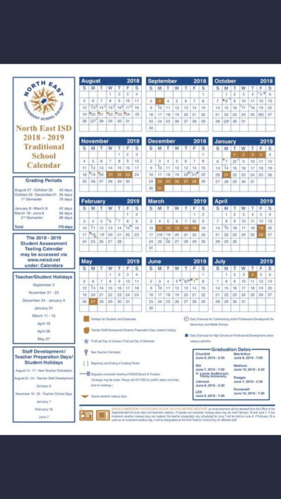 Neisd 2025 School Calendar Dina Myrtia