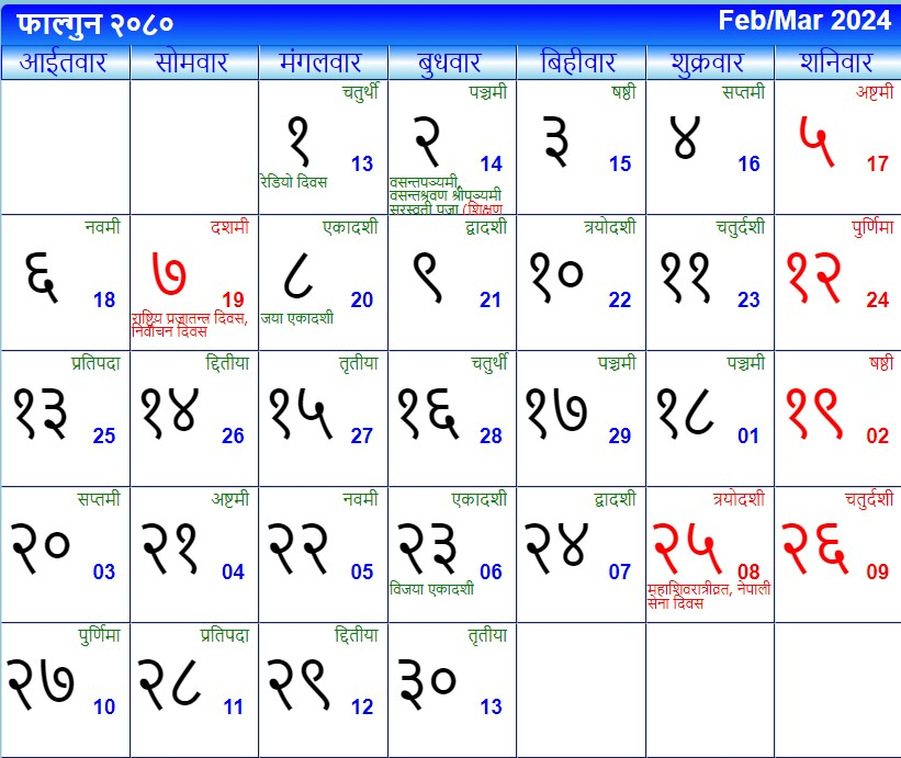 Nepali Calendar Falgun 2025 Prudi Carlotta