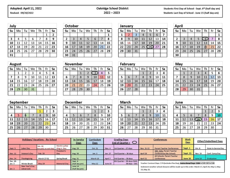 Oak Ridge High School School Calendar 2025 2026 Ronda Chrystal