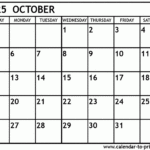 October 2025 Calendar Free Plan Your Month Effectively Calendar 2025