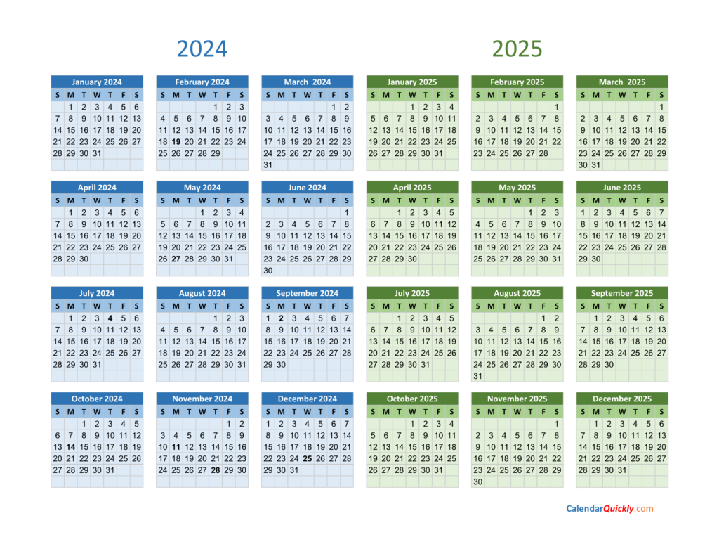 Printable 2024 And 2025 Calendar Free Www essaludacreditacion pe