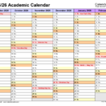 Printable Academic Year Calendar 2025 26 Reggi Madonna