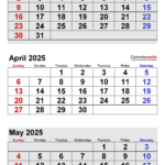 Printable Calendar April 2025 To June 2025 Henka Kyrstin