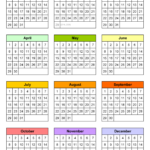 Printable Full Year Calendar