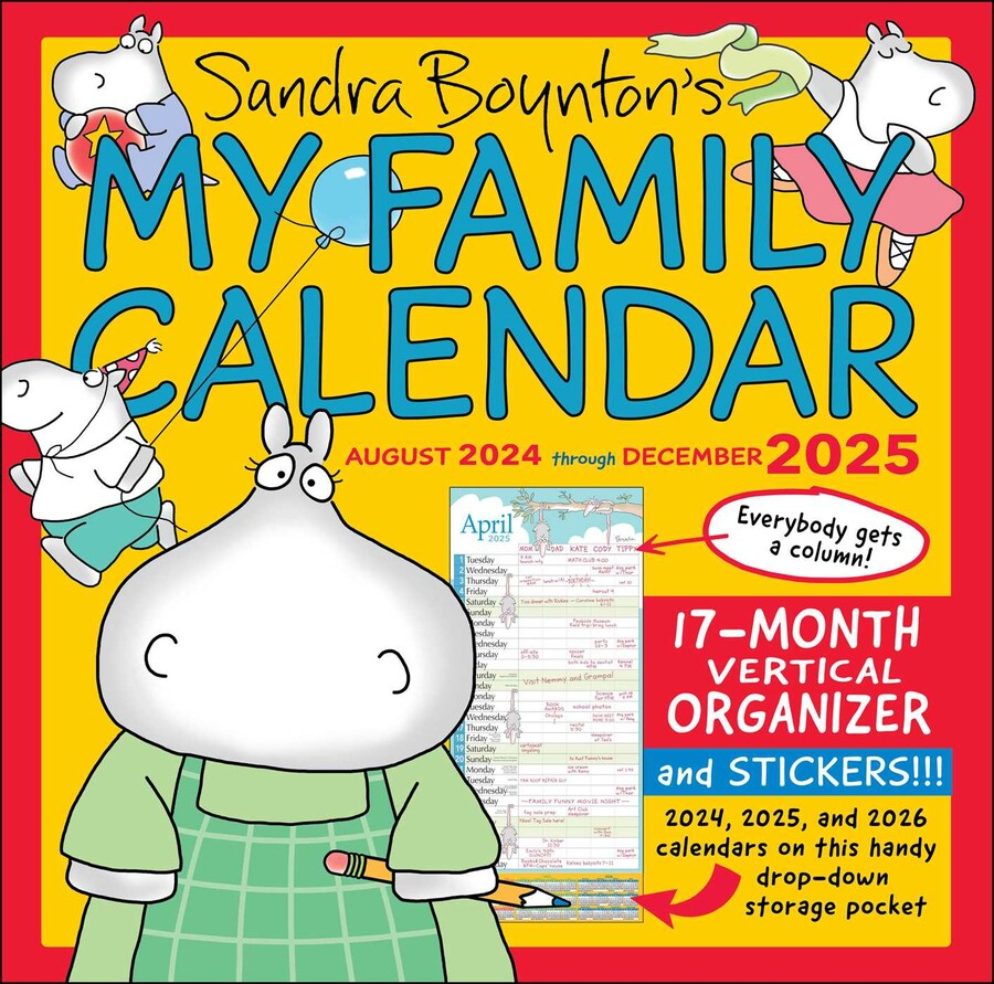 Sandra Boynton s My Family Calendar 17 Month 2024 2025 Family Wall 