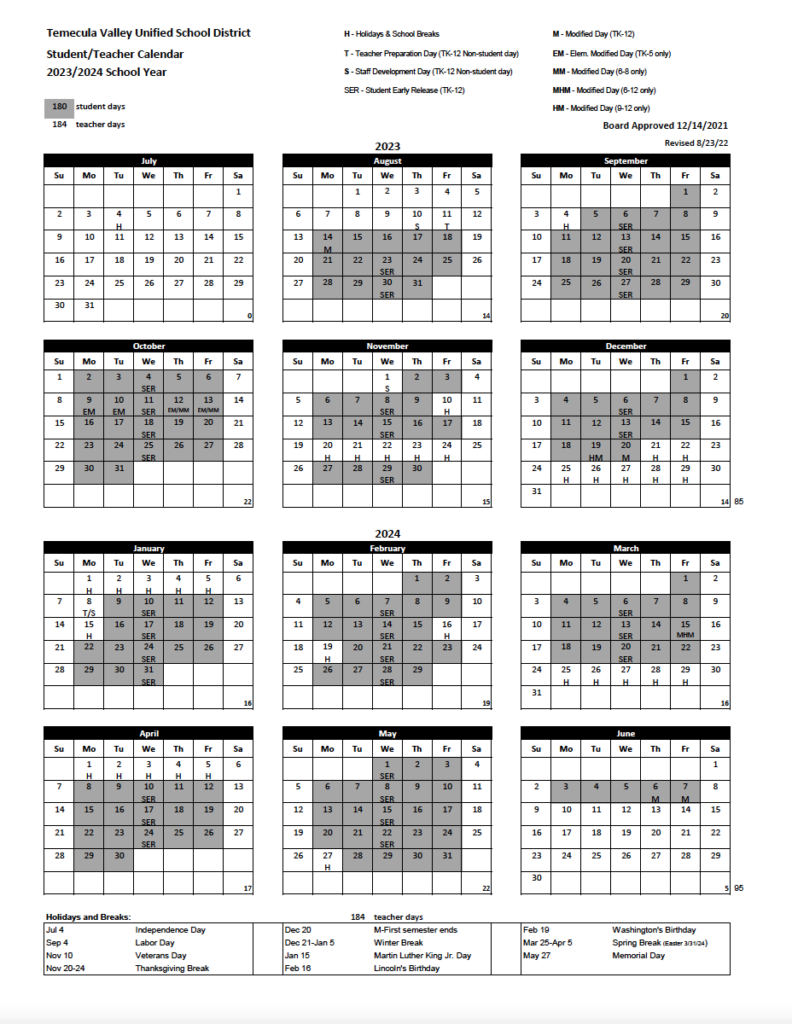 School Calendar Temecula Valley 2025 Meggy Helenka