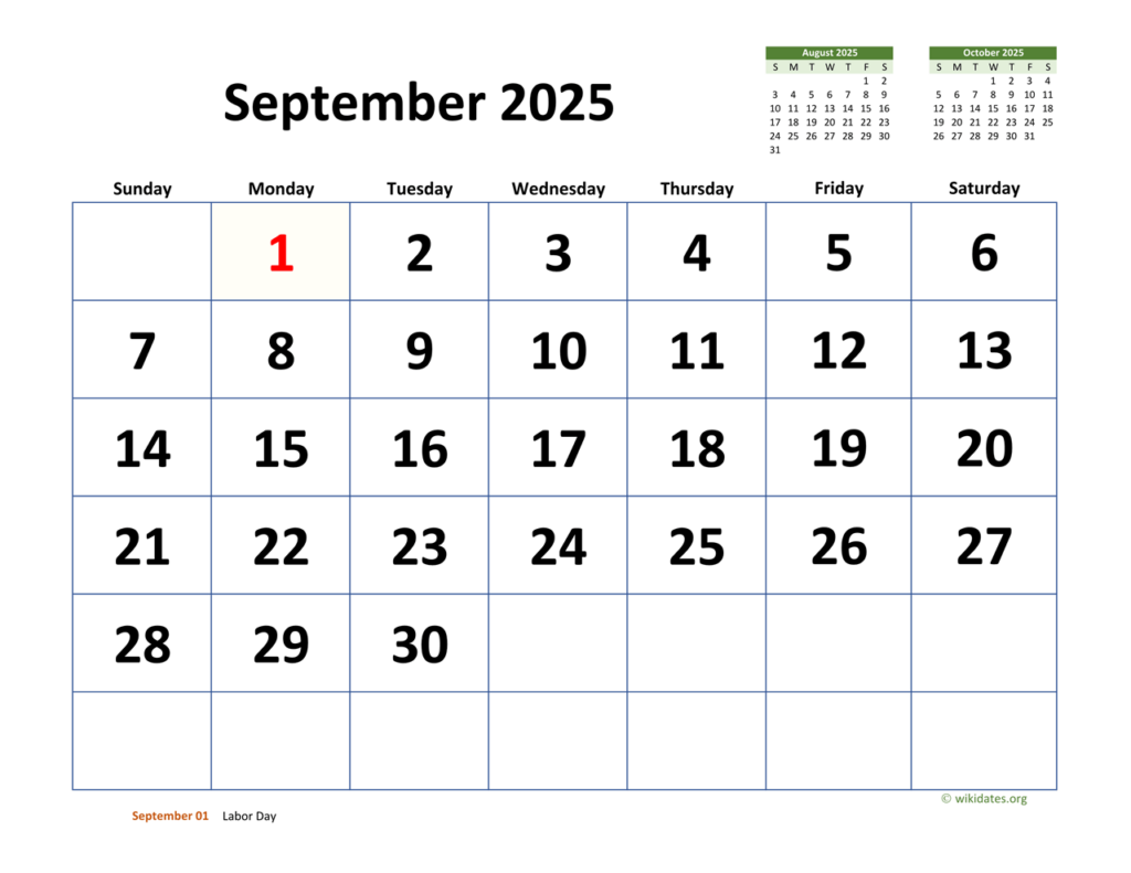 September 2025 Calendar A Comprehensive Overview Editable Calendar 