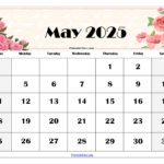 September 2025 May 2025 Calendar Printable Rahel Carmelle