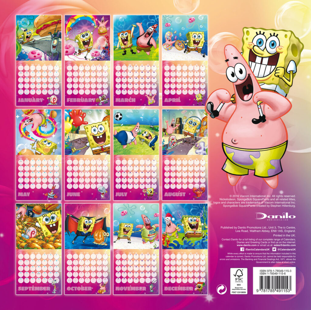 Spongebob Calendar 2024 Lok Felipa Shandeigh