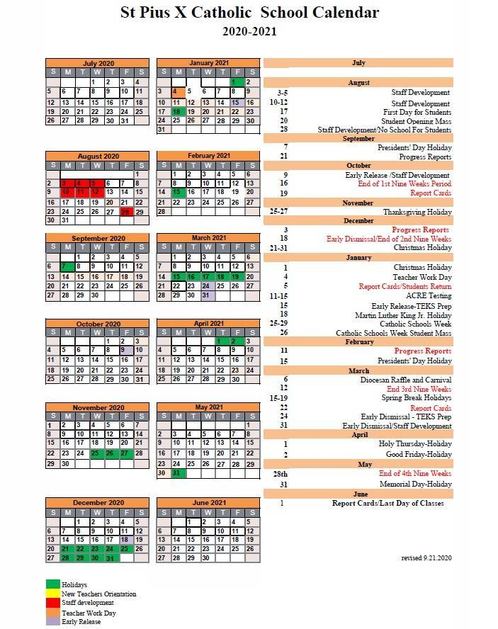 St Pius Elementary School Calendar 2024 Schoolcalendars