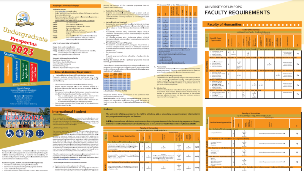 University Of Limpopo UL Prospectus 2025 PDF Download SANotify