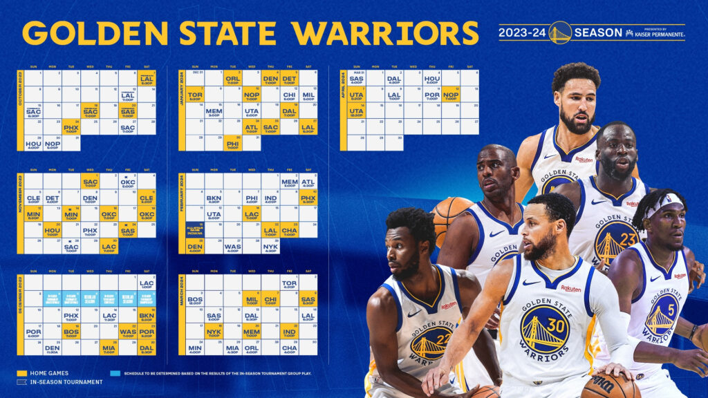 Warriors Announce 2023 24 Regular Season Schedule NBA